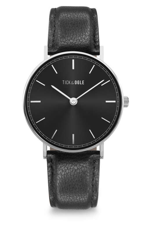 Tick & Ogle Mens Watch Herman Leather Black